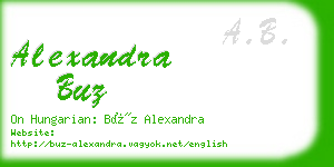 alexandra buz business card